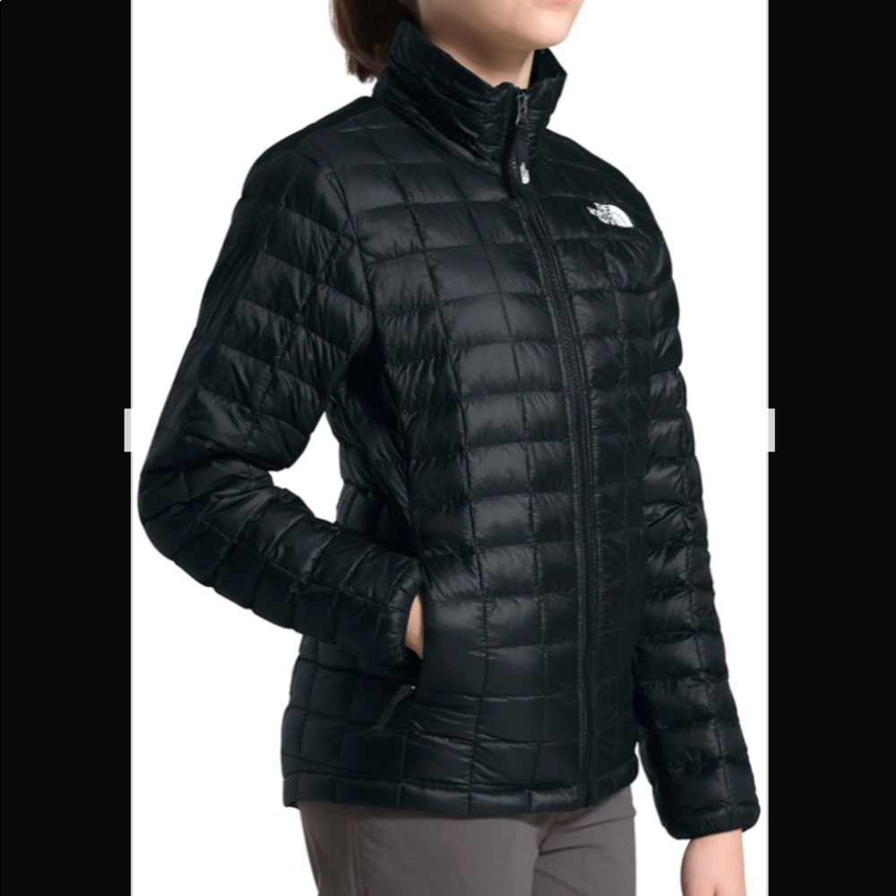 Girls size 10/12 Ecoball lightweight stand collar puffer. Like Brand new!